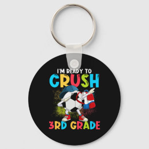 Ich bin bereit, die 3. Klasse Fußball Ll am 1. Tag Schlüsselanhänger