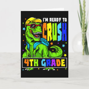 Ich bin bereit, die 4. Klasse Dinosaurier 1. Tag z Karte