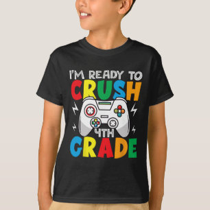 Ich bin bereit, die 4. Klasse Gamer Ck zum Schulbe T-Shirt