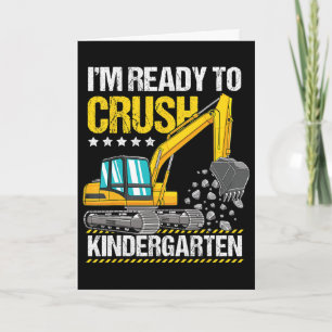 Ich bin bereit, die Baustellenfahrzeuge im Kinderg Karte