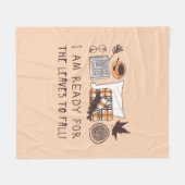 Ich bin bereit, die Blätter fallen zu lassen! Fleecedecke (Vorderseite (Horizontal))