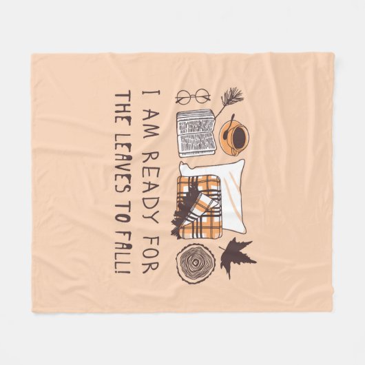 Ich bin bereit, die Blätter fallen zu lassen! Fleecedecke (Vorderseite (Horizontal))