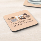 Ich bin bereit, die Blätter fallen zu lassen! Getränkeuntersetzer (Linke Seite)