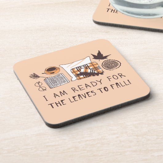 Ich bin bereit, die Blätter fallen zu lassen! Getränkeuntersetzer (Linke Seite)