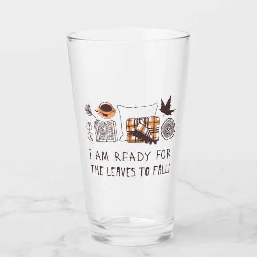 Ich bin bereit, die Blätter fallen zu lassen! Glas (Vorderseite)