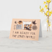 Ich bin bereit, die Blätter fallen zu lassen! Karte (Gelbe Blume)