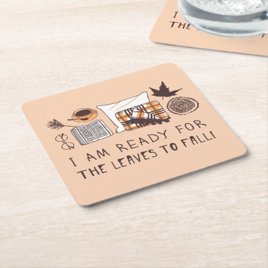 Ich bin bereit, die Blätter fallen zu lassen! Rechteckiger Pappuntersetzer (angewinkelt)