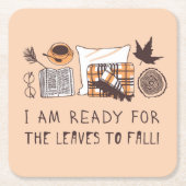 Ich bin bereit, die Blätter fallen zu lassen! Rechteckiger Pappuntersetzer (Vorderseite)