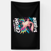 Ich bin bereit, die erste Klasse Axolotl Back Scho Banner (Vertikal)