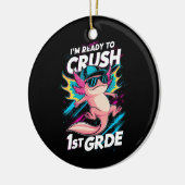 Ich bin bereit, die erste Klasse Axolotl Back Scho Keramik Ornament (Links)