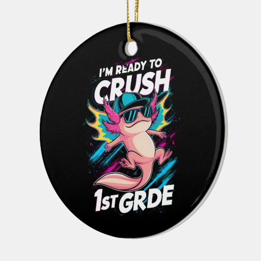 Ich bin bereit, die erste Klasse Axolotl Back Scho Keramik Ornament (Links)