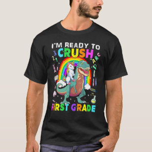 Ich bin bereit, die erste Klasse Unicorn Rex Dinos T-Shirt