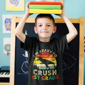 Ich bin bereit, die erste Stufe Retro Dinosaurier  T-Shirt