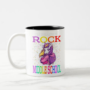 Ich bin bereit, die Mittelschule wieder zur Schule Zweifarbige Tasse