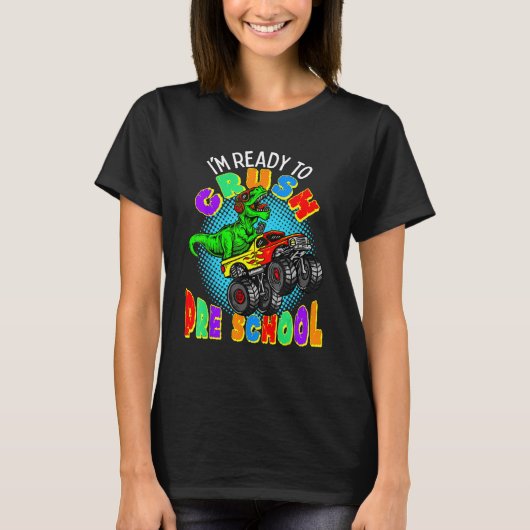 Ich bin bereit, die Preschool-Dinosaurier-Monster- T-Shirt (Vorderseite)