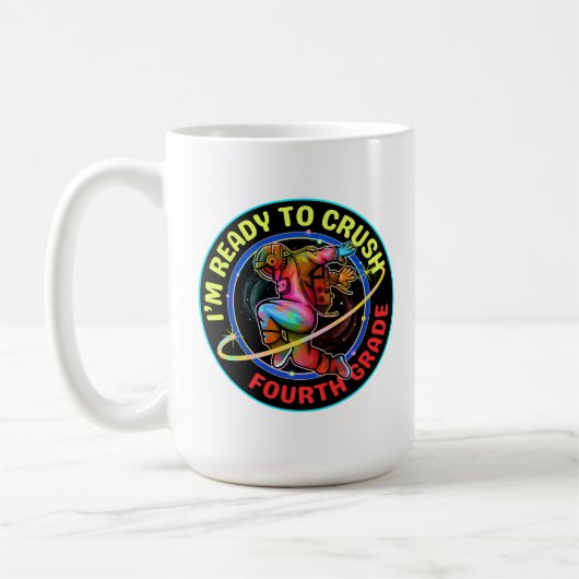 Ich bin bereit, die vierte Klasse zu meistern Kaffeetasse (Links)