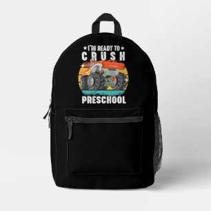 Ich bin bereit, die Vorschule wieder zur Schule zu Bedruckter Rucksack
