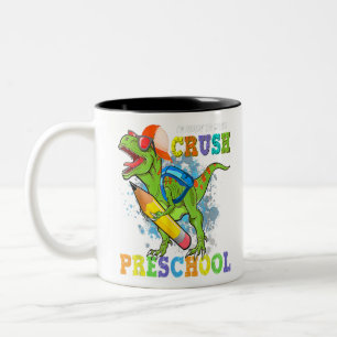 Ich bin bereit, die Vorschulzeit von der Schule zu Zweifarbige Tasse