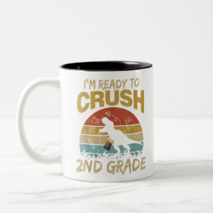 Ich bin bereit, Dinosaurier aus der Vorschule nach Zweifarbige Tasse