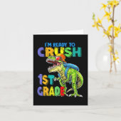 Ich bin bereit, Dinosaurier der 1. Klasse zu zerqu Karte (Gelbe Blume)