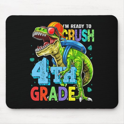 Ich bin bereit, Dinosaurier der 4. Klasse nach Sch Mousepad (Vorne)