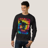 Ich bin bereit, Dinosaurier-Rex-Gefärbte Krawatte Sweatshirt (Vorne ganz)