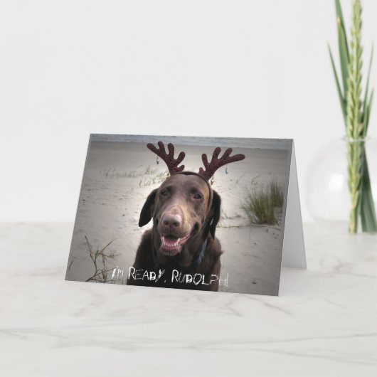 Ich bin bereit feiertagskarte (Vorderseite)