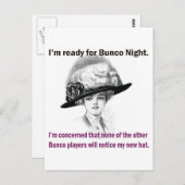 Ich bin bereit für Bunco Nacht. Postkarte (Vorne/Hinten)