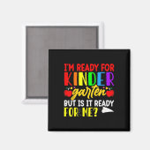 Ich bin bereit für den ersten Schultag Magnet (Vorderseite/Rückseite)