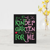 Ich bin bereit für den Kindergarten, aber ist er f Karte (Gelbe Blume)