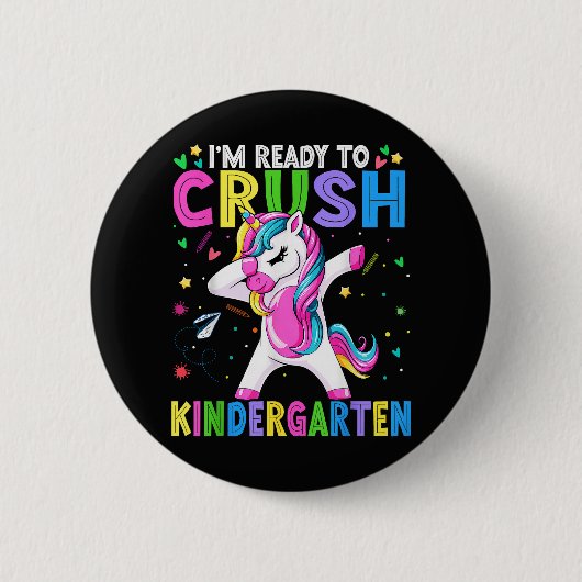 Ich bin bereit für den Kindergarten Zurück zur Sch Button (Vorderseite)