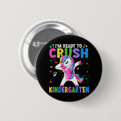Ich bin bereit für den Kindergarten Zurück zur Sch Button (Vorne & Hinten)