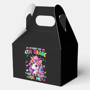 Ich bin bereit für die 4. Klasse Einhorn Erster Sc Geschenkschachtel