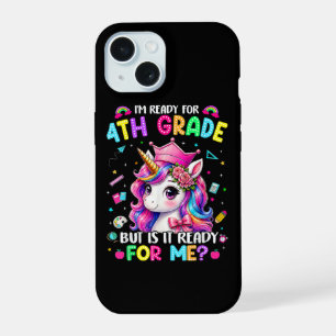 Ich bin bereit für die 4. Klasse Einhorn Erster Sc iPhone 15 Hülle