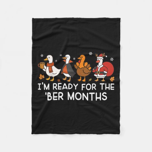 Ich bin bereit für die letzten Monate Herbst Ernte Fleecedecke (Vorderseite)