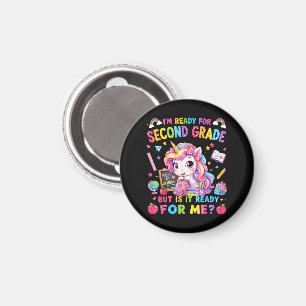 Ich bin bereit für die zweite Klasse Einhorn erste Magnet