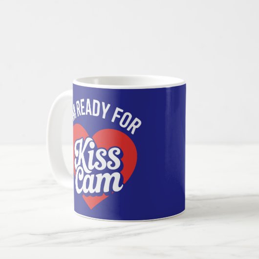 Ich bin bereit für Kiss Cam - Funny Game Day Kaffeetasse (Vorderseite Links)