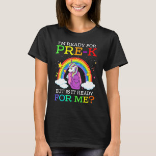 Ich bin bereit für Pre-K-Einhorn-Regenbogen T-Shirt