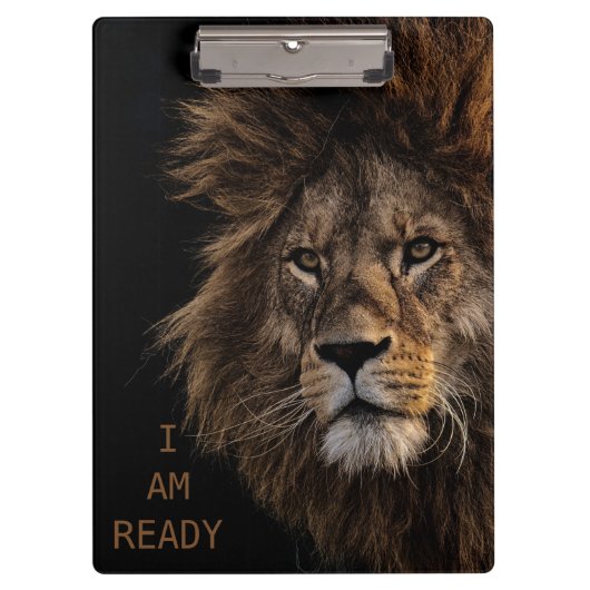 ICH BIN BEREIT - Lion Klemmbrett (Vorderseite)