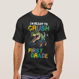 Ich bin bereit, Monster erster Klasse Truck Dinos  T-Shirt