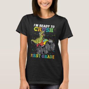 Ich bin bereit, Monster erster Klasse Truck Dinos  T-Shirt