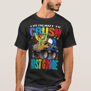Ich bin bereit, Monster erster Klasse Truck Dinos  T-Shirt