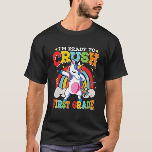 Ich bin bereit, Niedliche Einhorn-Dab-Gi der erste T-Shirt (Vorderseite)