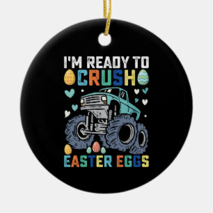Ich bin bereit, Ostereier Monstertruck zu zerquets Keramik Ornament