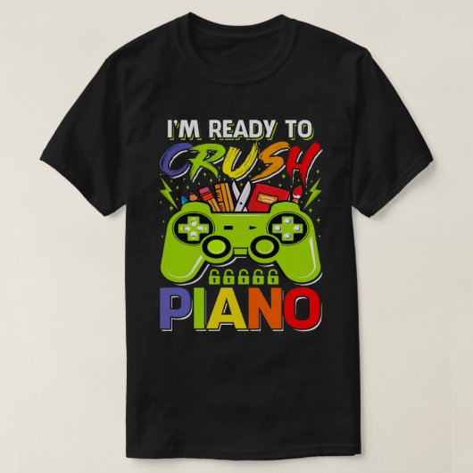 Ich bin bereit, PIANO wieder zum Videospiel der Sc T-Shirt (Design vorne)