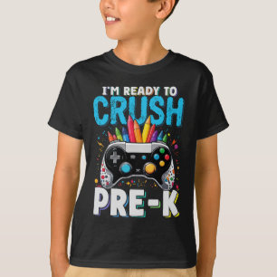 Ich bin bereit, Pre-k Gamer wieder zu Schuljungen T-Shirt