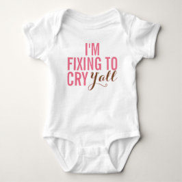 Ich bin bereit, Y's Baby Girl Outfit zu weinen Strampler