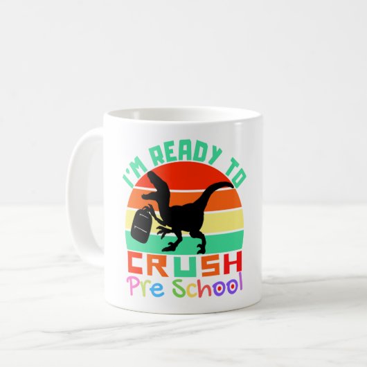 ICH BIN BEREIT ZU KRUSSCHEN PRESCHOOL - COOLES DIN KAFFEETASSE (Vorderseite Links)