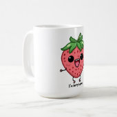 Ich bin Berry Happy niedliche Kawaii Erdbeeren Spr Kaffeetasse (Vorderseite Links)
