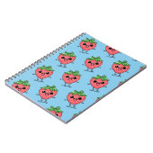 Ich bin Berry Happy niedliche Kawaii Erdbeeren Spr Notizblock (Linke Seite)